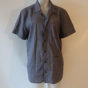 Mens Just Cavalli Blue Pink Cotton Short Sleeve Button-Up Shirt Top 48 US/L *